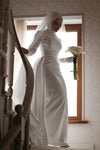 Muslim Romantic Wedding Dress Soft Satin