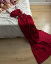 Burgundy Sleeveless Mermaid Prom Party Dress With Split Beads