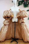 Shiny Organza Prom Cape  Puffy Fashion Cloak For Lady