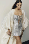 Long Sleeved Taffeta Puffy Wedding Jacket Fashion Cape DJ370