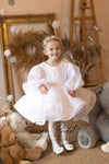 Flower Girl Dress Full Sleeves Round Neck Ball Gown Girl Party Dress