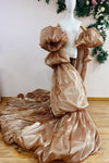 Shiny Organza Prom Cape  Puffy Fashion Cloak For Lady