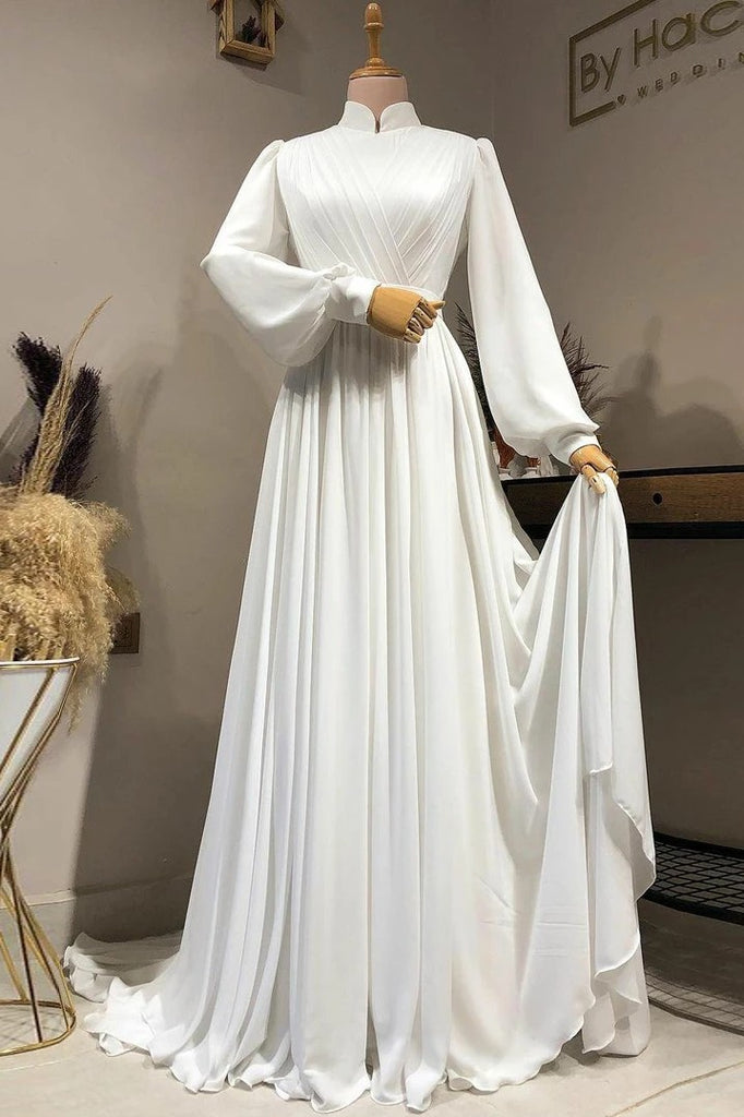 Stand Neck A Line Arabic Modest Muslim Wedding Dress 22415953 – TANYA ...