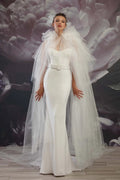 Fashion Tulle Long Cape Wedding Accessories Chic Bridal Wrap ZJ065