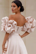 Satin Puff Short Detachable Sleeve Wedding Formal Accessories DG196