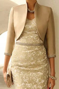 Satin Wedding Jacket With Full Sleeves Crystal Cuff