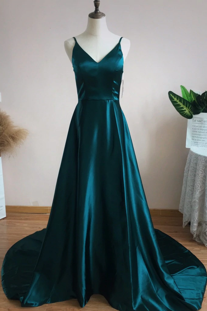 V Neck Side Slit Sexy Long Prom Dresses, Evening Dress 03101350 – TANYA ...