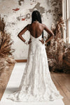 Lace Wedding Dresses Soft Plunging Neckline Bridal Gowns DW646