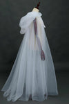 Hooded Tulle Wedding Cape 150cm Length Two Layers ZJ035