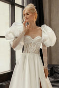 Detachable Wedding Sleeves Puff Long Sleeve