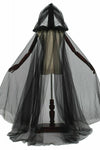 Hooded Tulle Wedding Cape 150cm Length Two Layers ZJ035