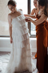 Tiered Ruffles A Line Sweety Wedding Bridal Dress