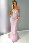 Mermaid Lace Sleeveless Prom Dress Sexy Custom Evening Dress 213111321