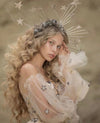 Charming Star Champagne Bohemian Lantern Sleeve Wedding Dress DW590