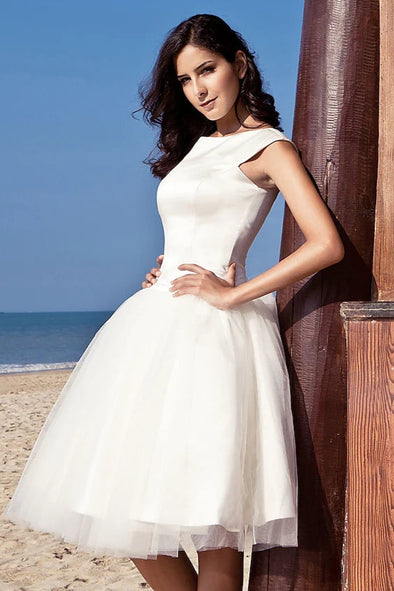 A-Line Wedding Dresses Knee Length